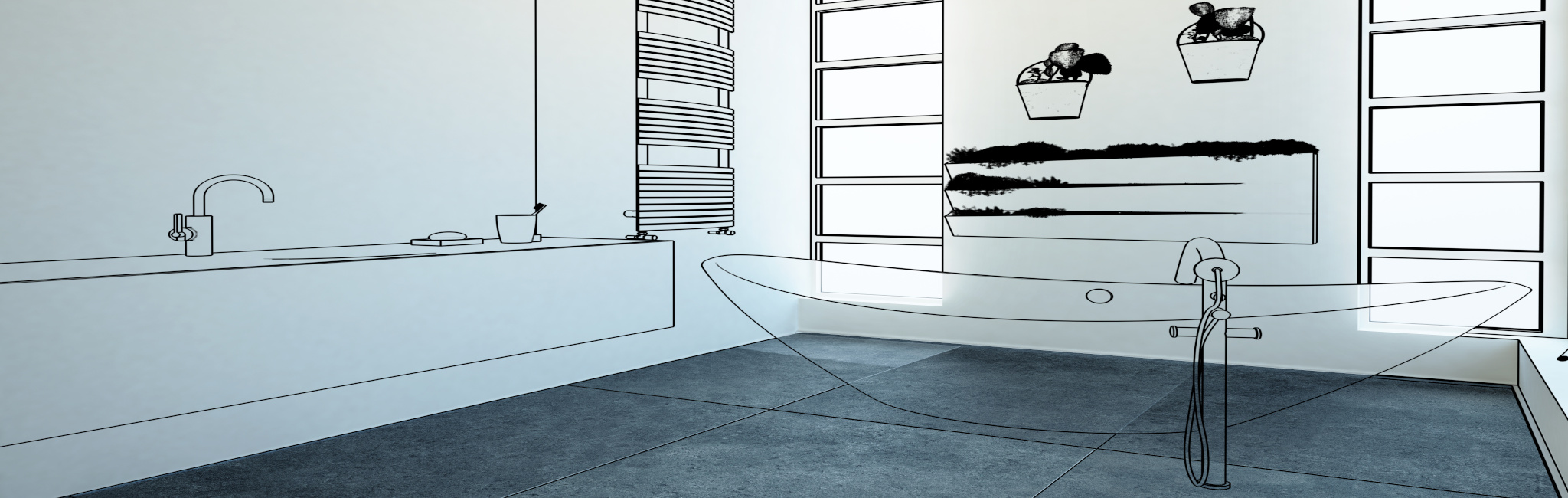 Modernes Badezimmer